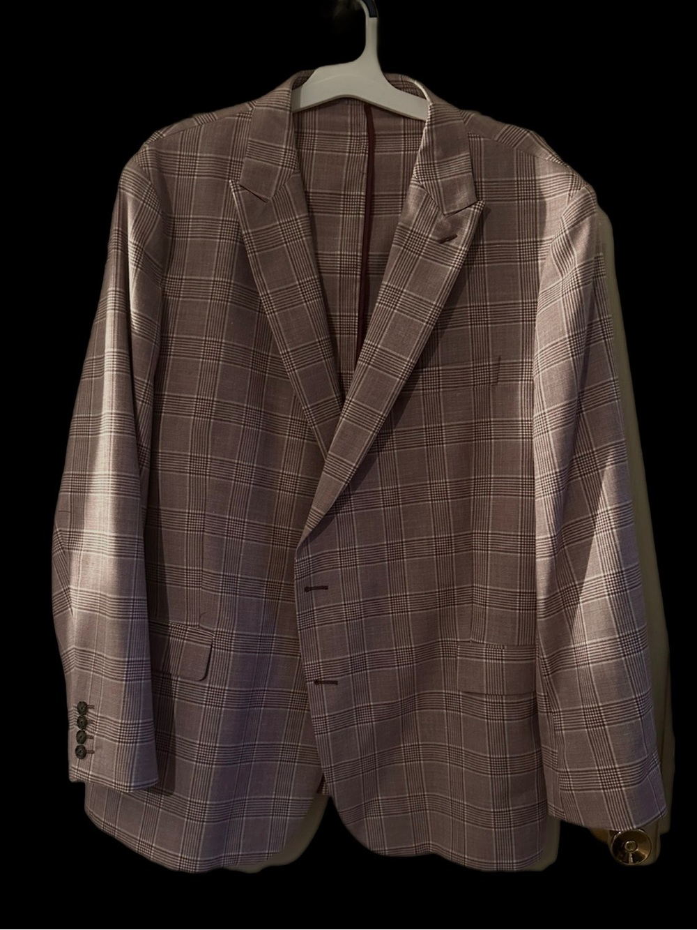 Stafford Brown Plaid Single-Breasted Sport Coat